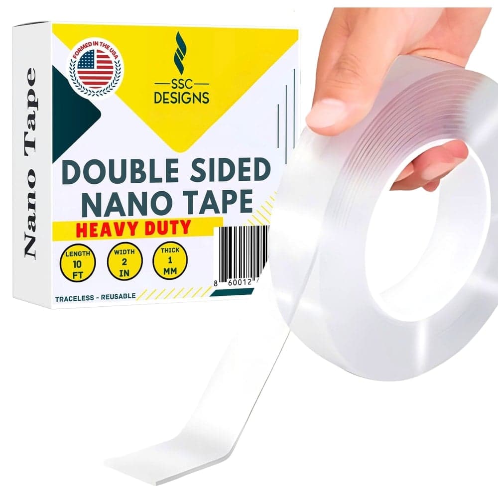 Double Sided Tape Heavy Duty Mounting Tape Two Sided Adhesive for Wall Hanging Decor Poster - 10 Ft