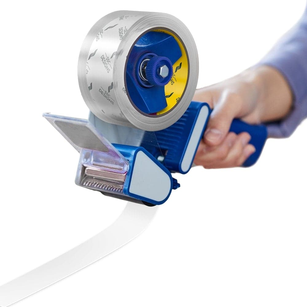 Tape Gun Packing Shipping Packaging Mailing Dispenser Heavy Duty Clear Refill Sealing Parcel Carton Holder Handheld Cutter Moving Boxes Office Supplies for 2 Inch Wide Tape