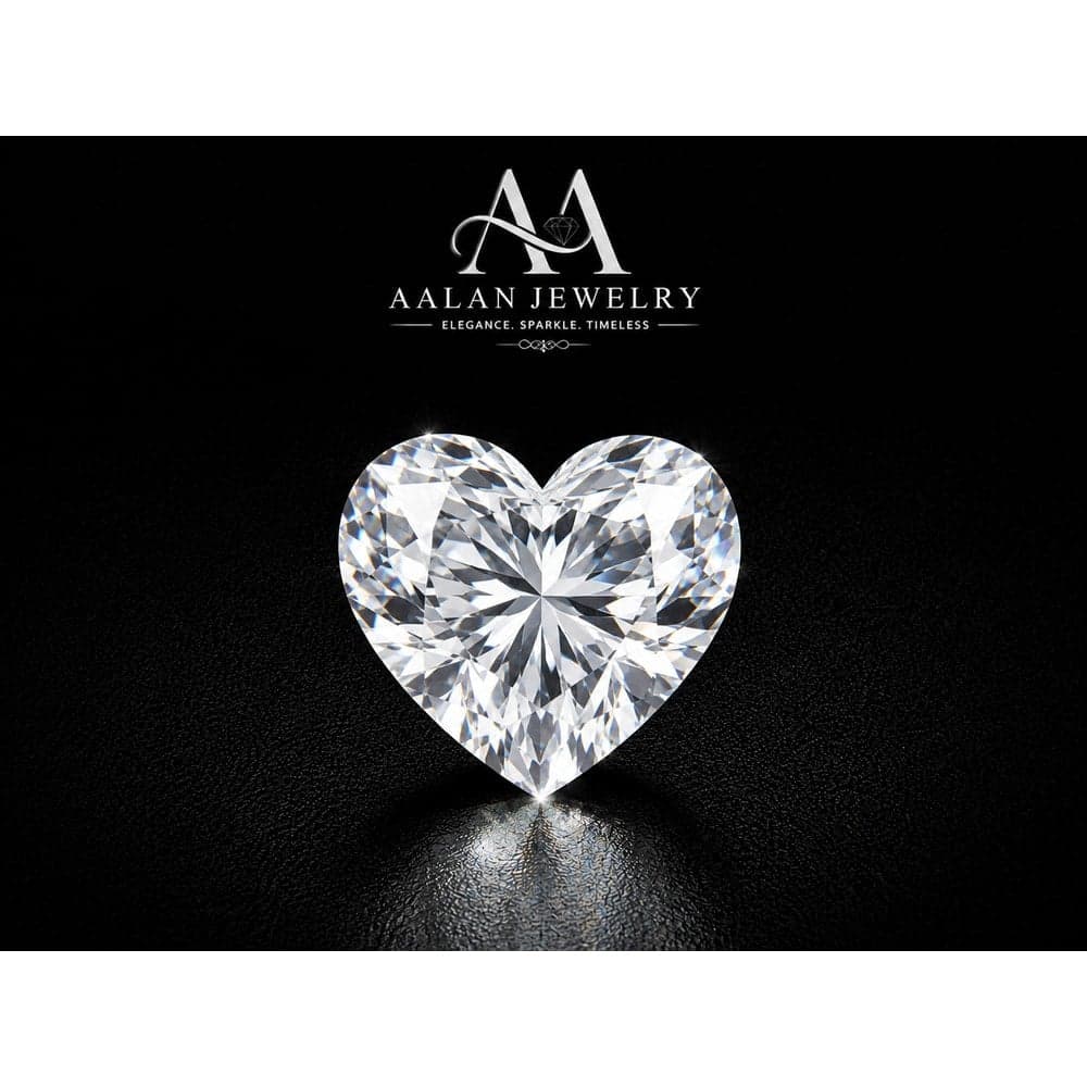 Heart cut clear Moissanite loose stone vvs1 clarity Dcolor