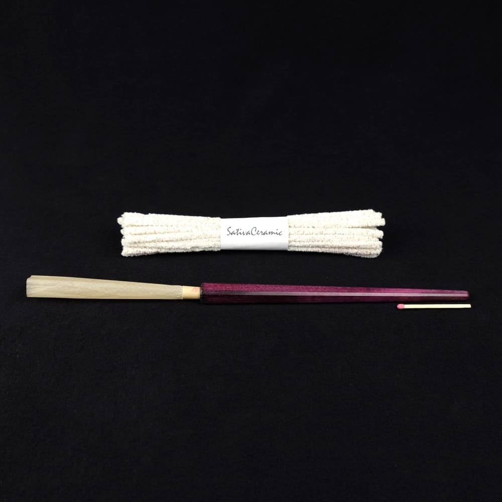 Long Purple Heart Wood Mouthpiece Cigarette Holder for Slim Filter completely free of wax and varnish Fast US Shipping