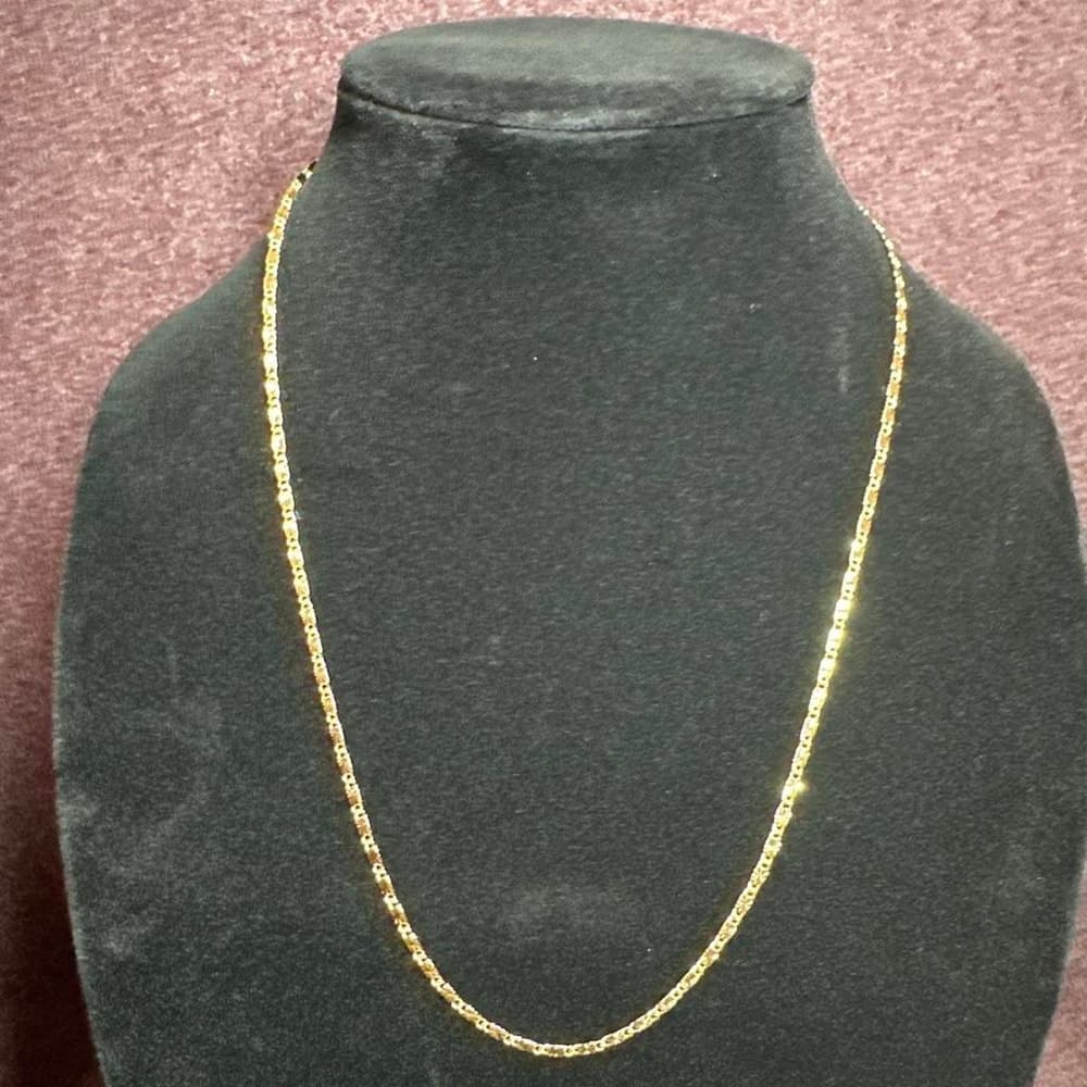 Gold field chain necklace with small, repeating