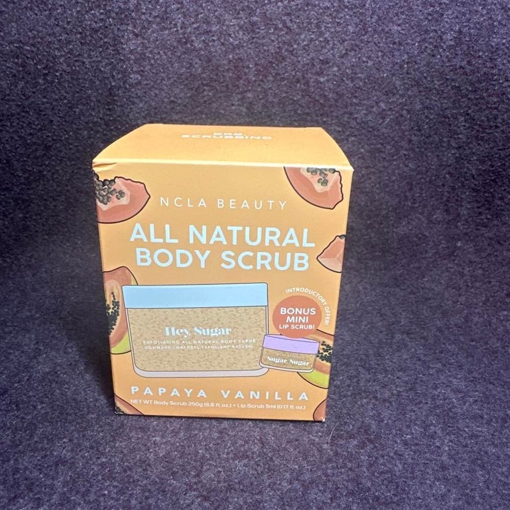 NCLA Beauty Papaya Vanilla Body Scrub with bonus