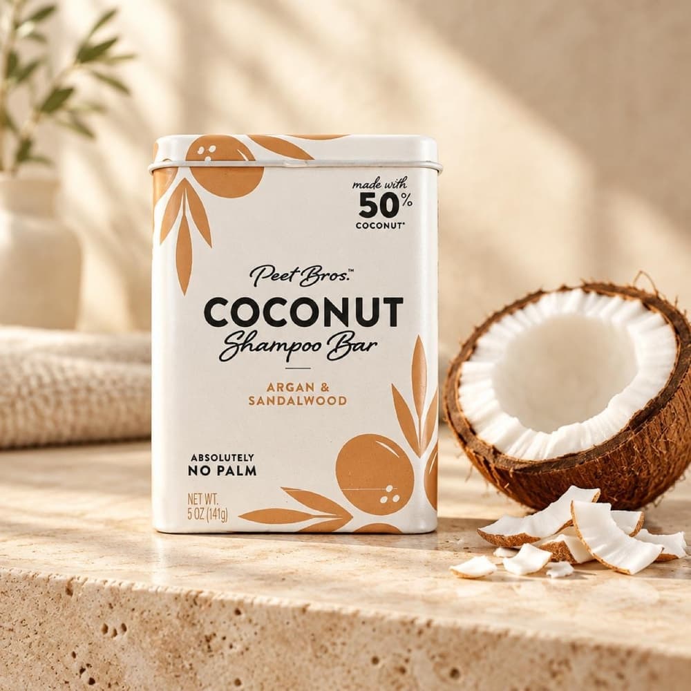 Peet Bros Coconut Shampoo Bar with Argan &