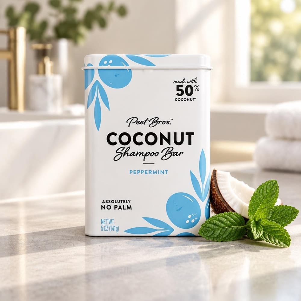 Peet Bros. Coconut Shampoo Bar Peppermint 5 oz.