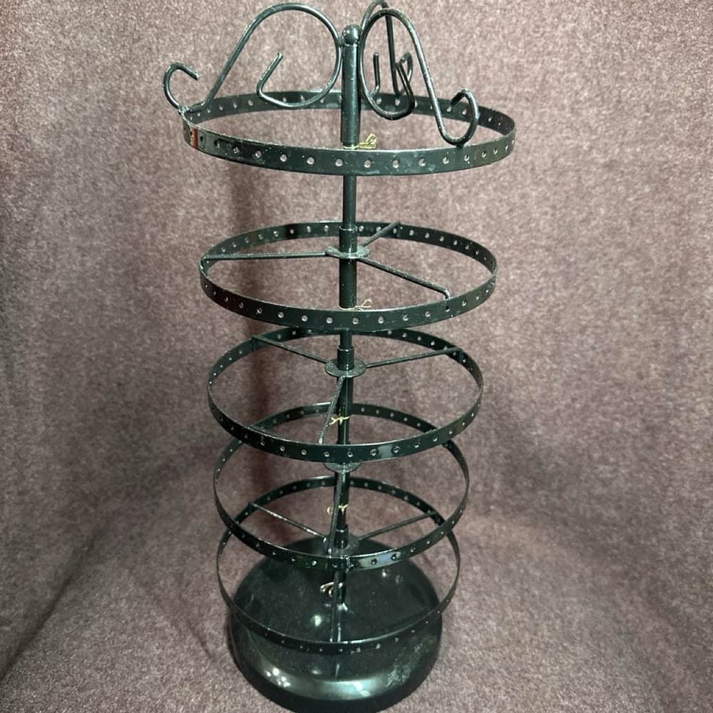 Black metal jewelry stand with 4 tiers #jewelry