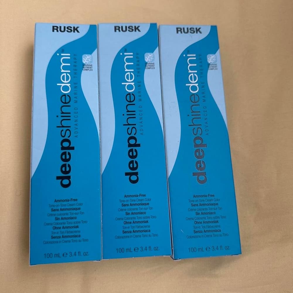 RUSK Deep Shine Demi hair color in 3 boxes