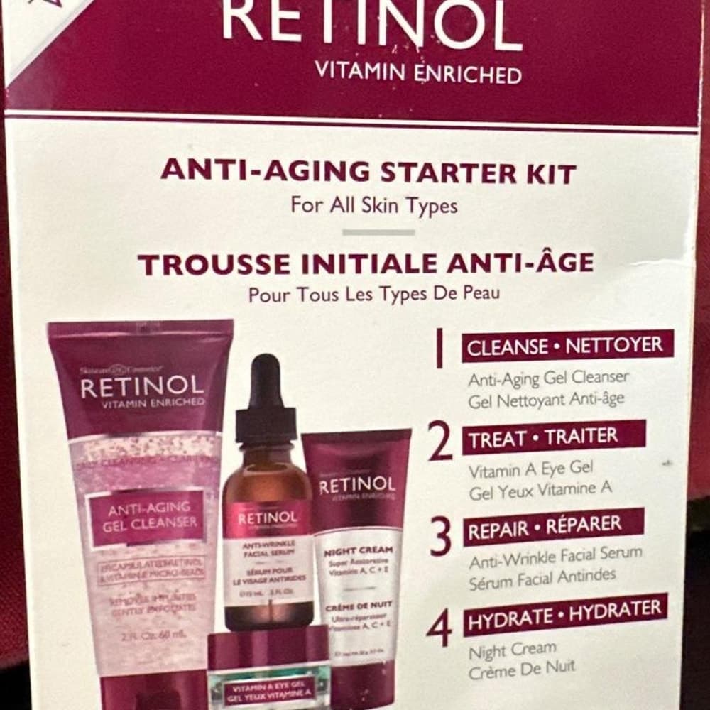 Skincare 123 retinol anti-aging starter kit with 4