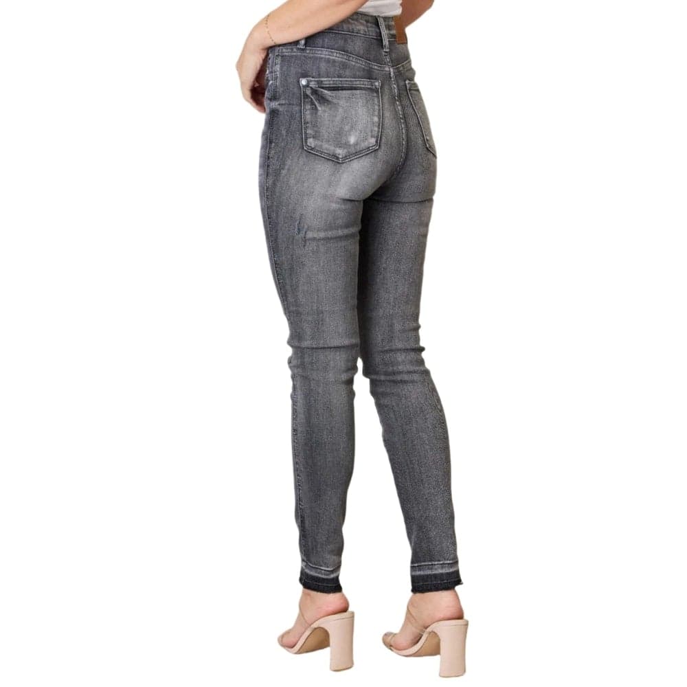 Judy Blue Full Size High Waist Tummy Control Release Hem Skinny womens Jeans