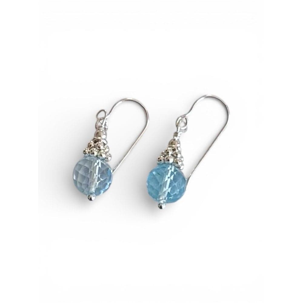 Blue Topaz & Sterling Silver Earrings