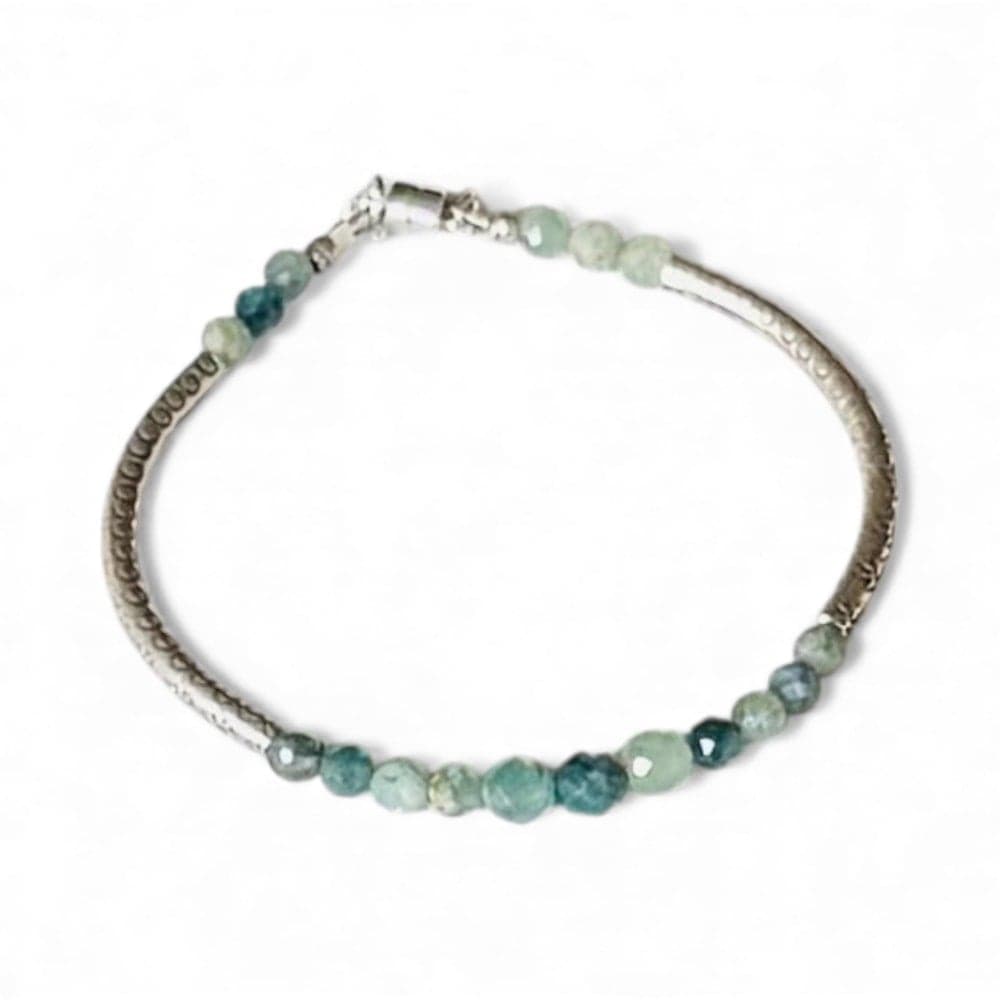 Kyanite & Karen Hill Tribe Silver Bracelet