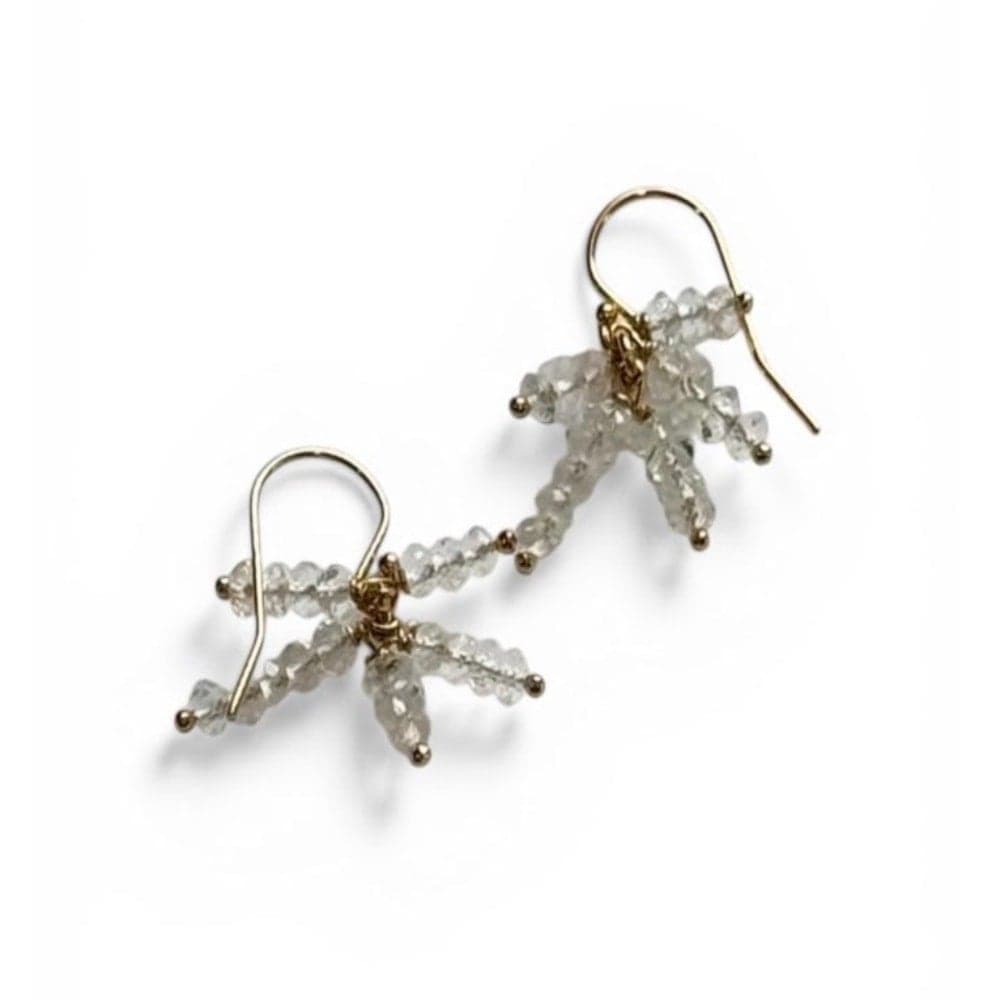 Delicate Moonstone Cluster Earrings