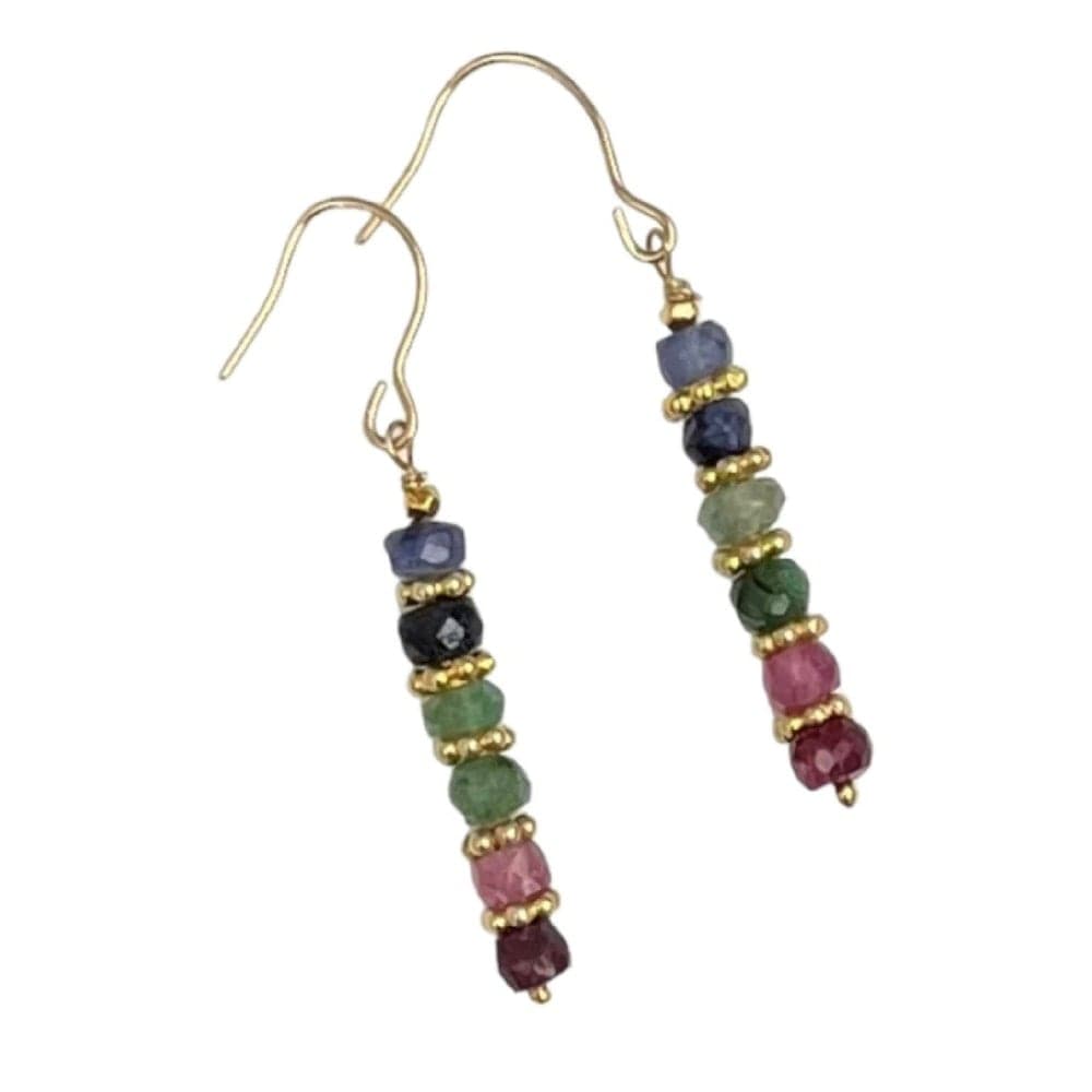 Striking Sapphire Stack Earrings
