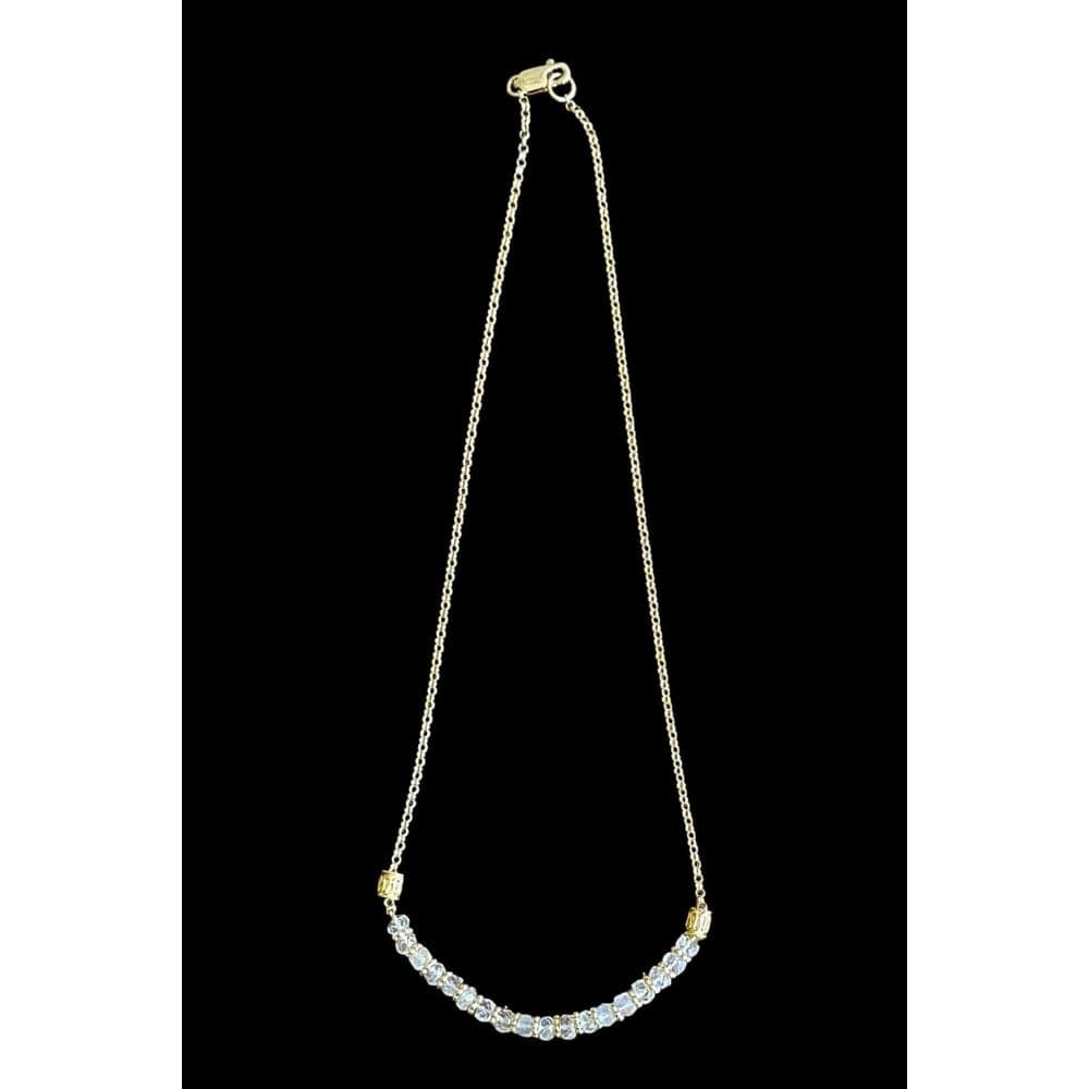 High Flash Moonstone Necklace With Gold Vermeil