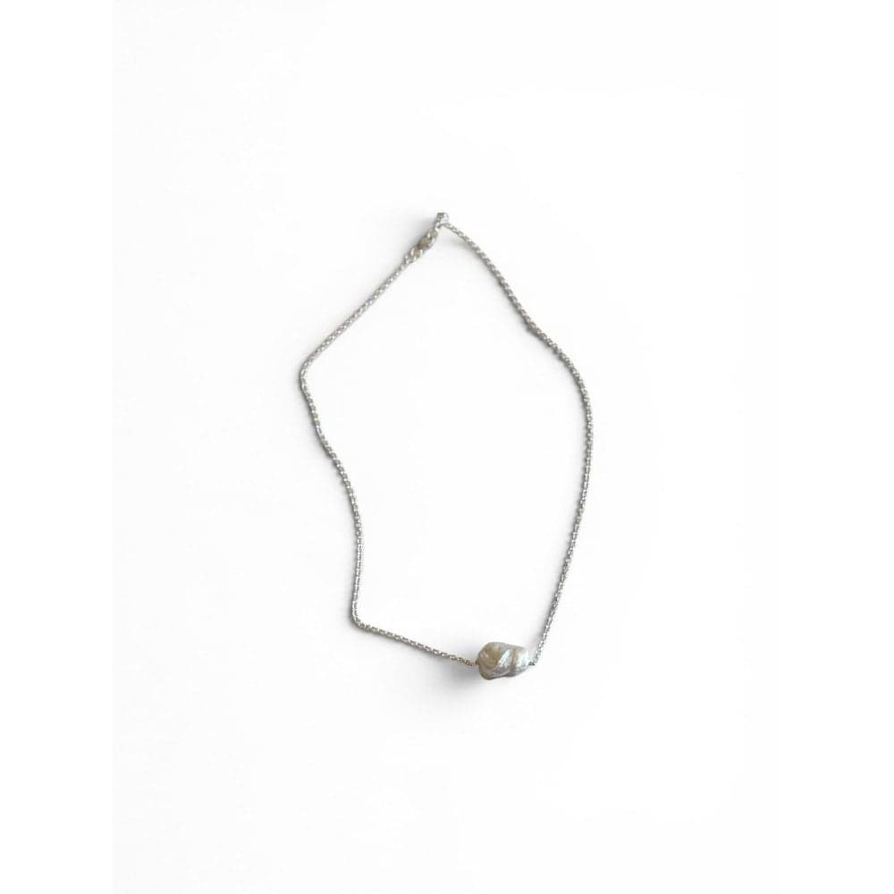 Baroque Pearl On Sterling Chain