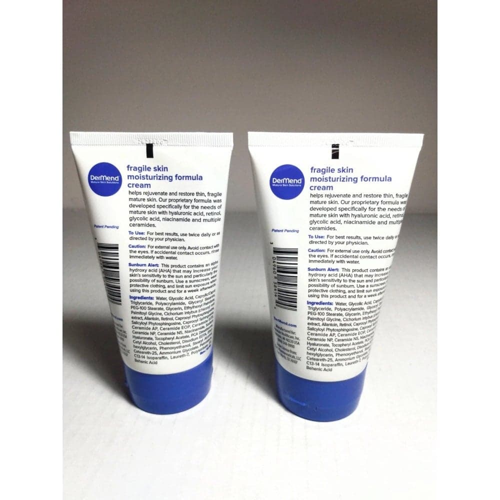 2 Dermend Fragile Skin Moisturizing Formula Cream 4.5 Oz (sealed)